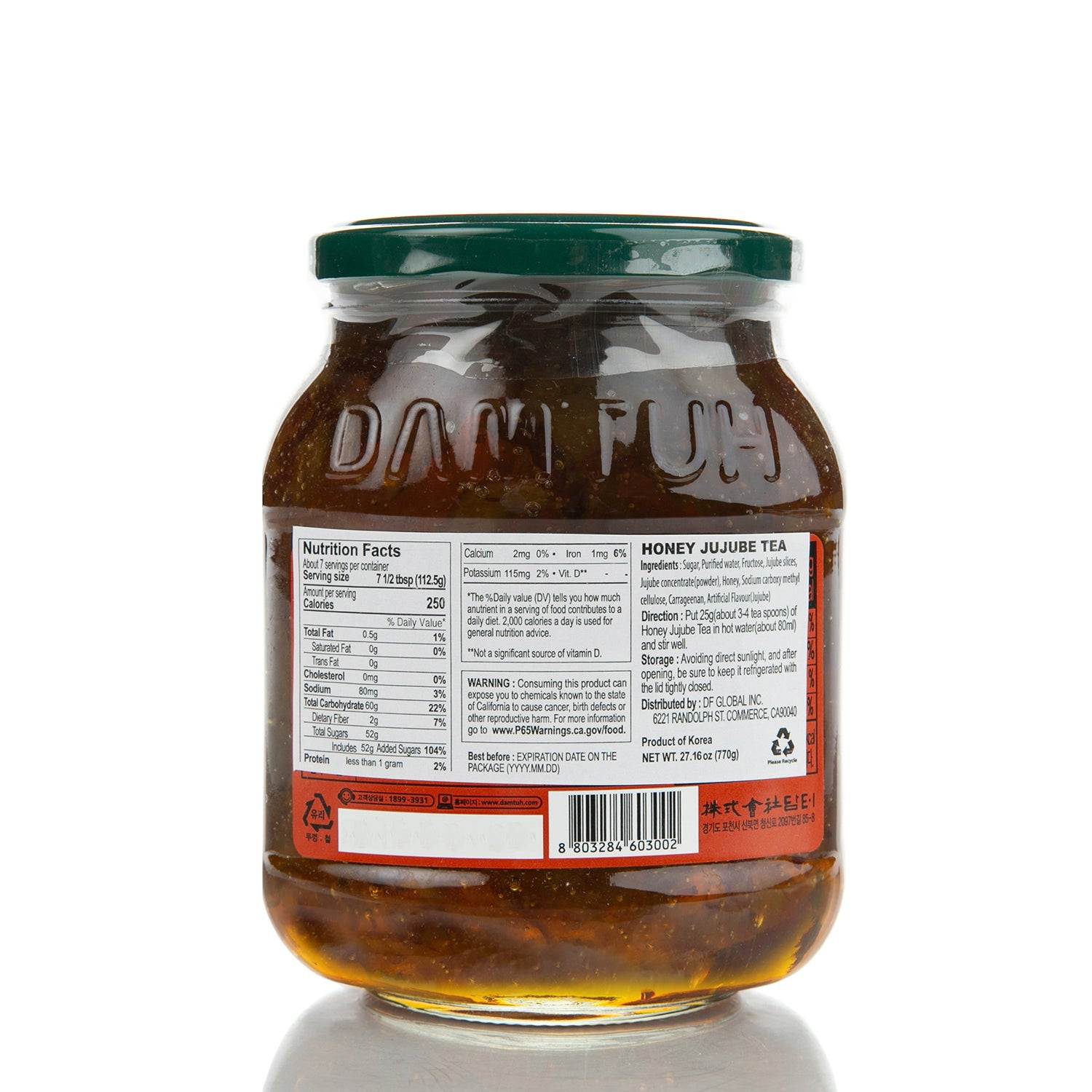 Honey Jujube Tea oz Bottle