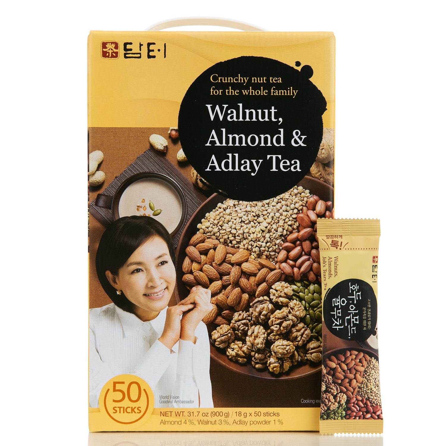 Black Grains Walnut Almond Adlay Powder Sticks, Total Boxes