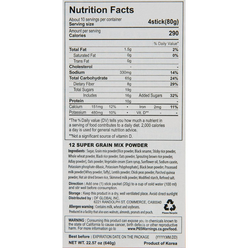 Damtuh 12 Super Grain & Walnut Almond Adlay Powder Tea - 90 Counts