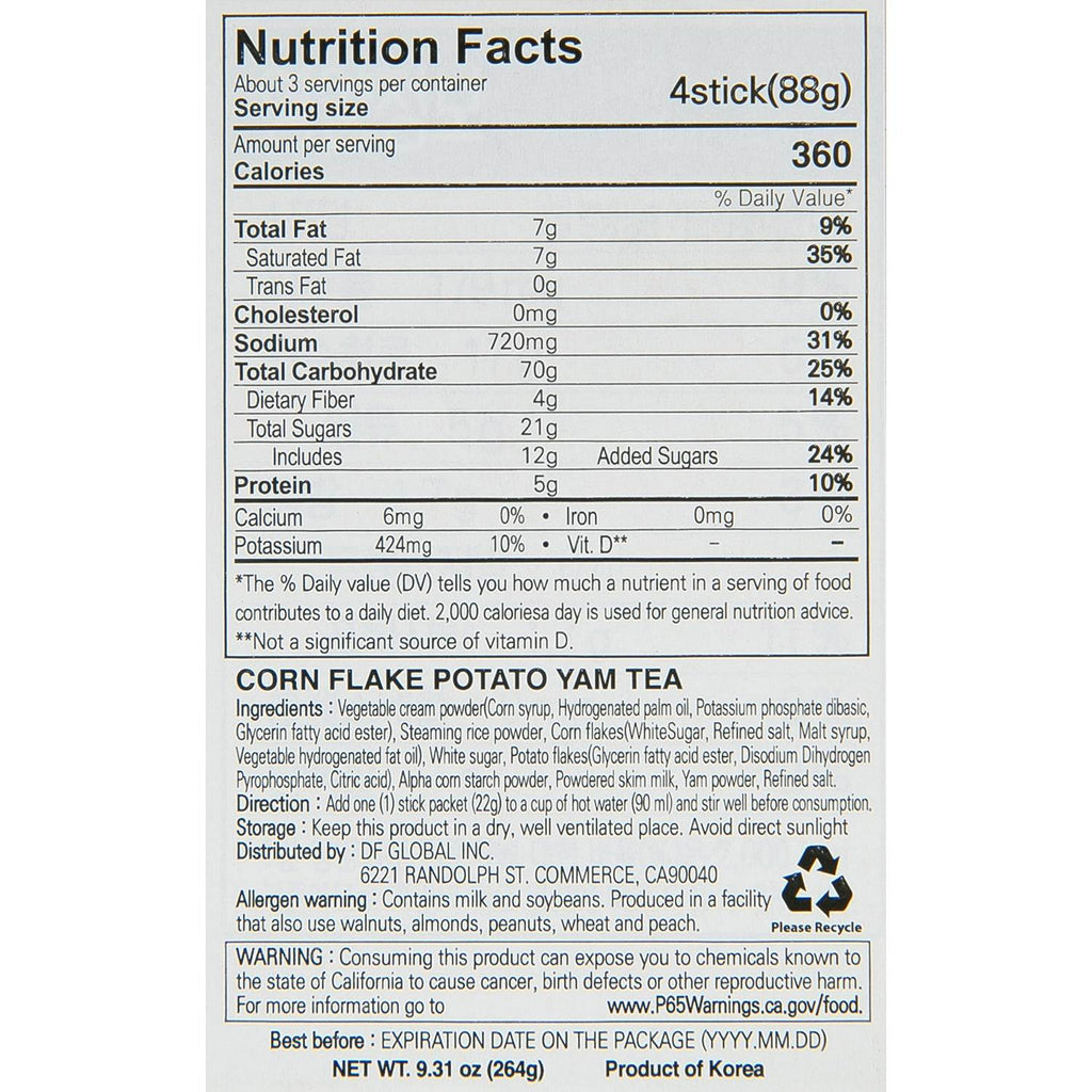 Damtuh Corn Flake Potato Yam Powder - 12 Counts