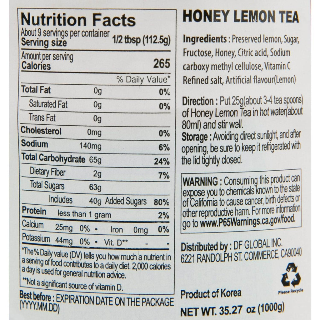 Damtuh Honey Lemon Tea with honey and lemon slices