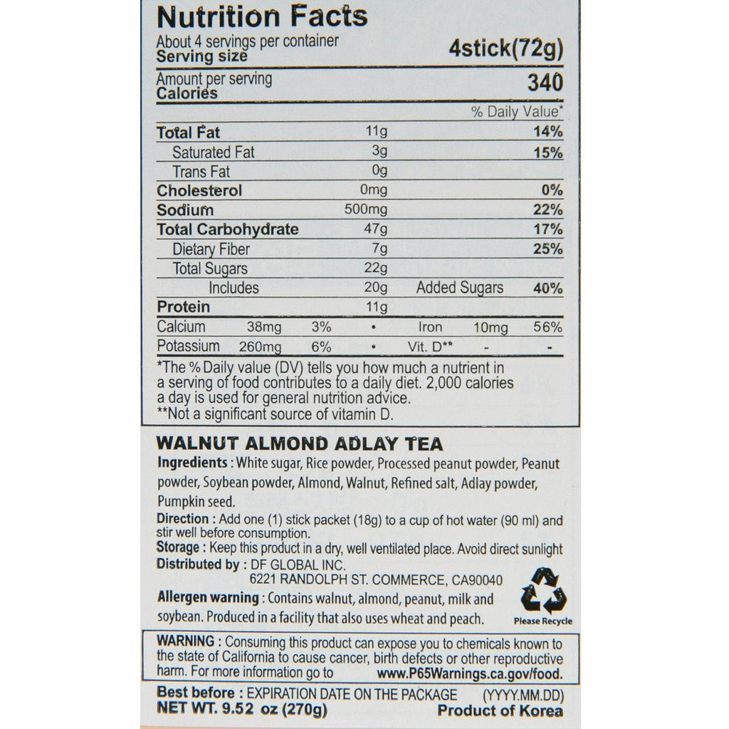 Damtuh Walnut Almond Adlay Powder - 15 Counts